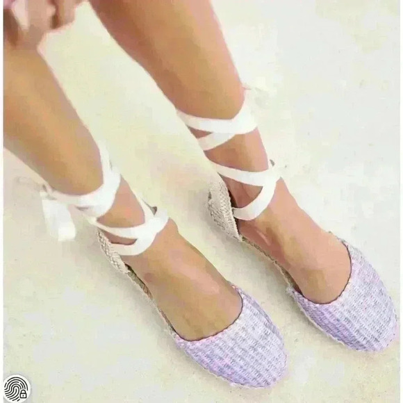 Manebi Raffia Flat Valenciana Espadrilles Yucatan - Jeans & Peony Size 39 New! - Picture 1 of 11